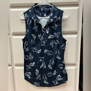 Bad Birdie Dark Blue Tank Top with Bird Design